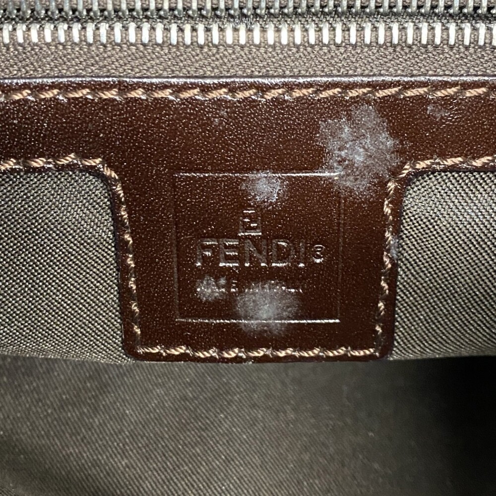 FENDI Brown Canvas Zucca Shoulder Bag - Picture 5 of 11